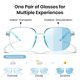 thumbnail image 1 of Cyxus Mujeres Hombres Gafas de sol que cambian de color - Into the Sun - Cambia de color de transparente a azul en el sol Protección UVA/UVB 1045E65 Cyxus Style, 1 of 5