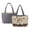 Brown - Cat Dog Paw, variant on Yorkshire Terrier Print Tote Bag Dog Paw Print Purse for Women Quilted Hobo Handbag with Pockets Double Sided Two-tone Top Handle Bag, Brown