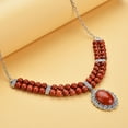 thumbnail image 2 of Red Jasper  Mix Silvertone Beaded Necklace for Women Jewelry for Women Size 18-20" Ct 77.9 Birthday Christmas Gifts, 2 of 6