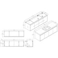 thumbnail image 3 of Blossom Bern 60" Floating Bathroom Vanity with Sink – Wall Mounted, Soft-Close, Storage, Glossy White, 3 of 9