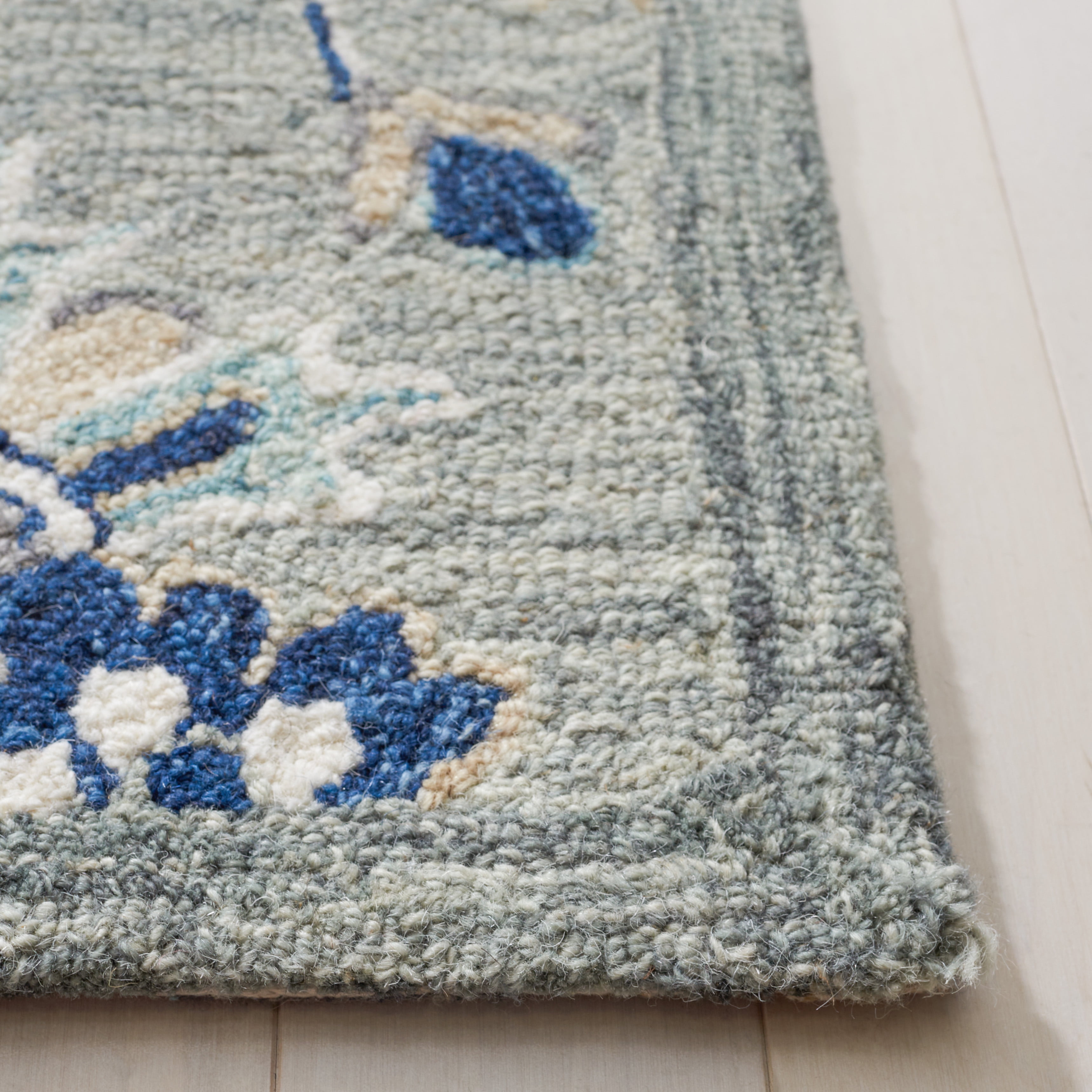 SAFAVIEH Micro-Loop Donnchad Medallion Area Rug, Grey/Blue, 8' x 10'