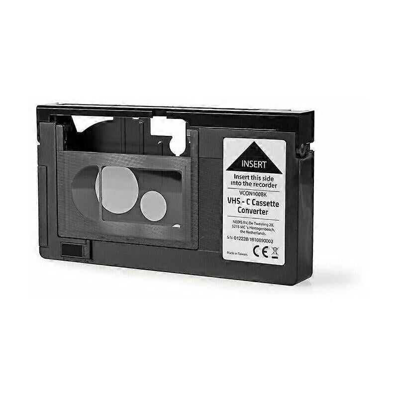 VHS Converter Conversion: VHS-C to VHS Plug and Play Black