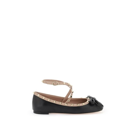 

Valentino Garavani Silk Rockstud Ballet Flats Women