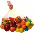 thumbnail image 1 of 100 Pcs Sacs à Fruits et Légumes en Plastique 24 Po Réutilisables en Nylon Filet Lavable pour Épicerie Rangement Jouets Fruits Légumes Collection Sacs de Fruits de Mer Transparents (Jaune), 1 of 7