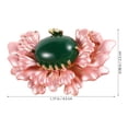 thumbnail image 2 of WORGEOUS Lightweight Flower Brooch Pin Brooch Elegant Floral Jewelry Plants Pin For Women Dress Suit Ceremony Delicate Accessories, 2 of 8