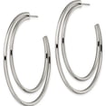 thumbnail image 2 of Stainless Steel Polished Post Hoop Earrings (54.5 X 54.5) Made In China sre1416, 2 of 5