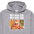 thumbnail image 2 of Instant Message - Winner Winner Chicken Dinner - Men's Pullover Hooded Fleece Sweatshirt, 2 of 6