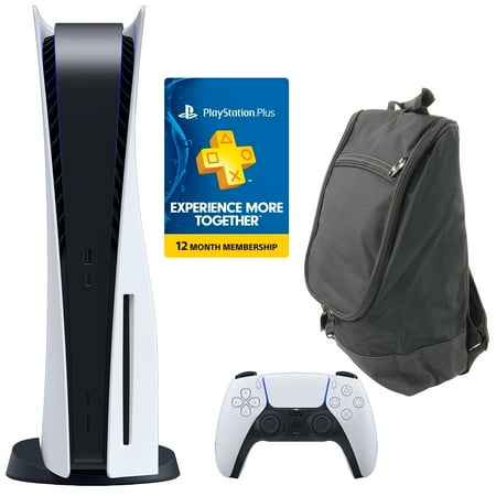 PlayStation 5 Console with 12 Month PS Card and Carry Bag(PS5 Disc Version)