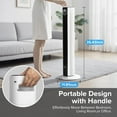 thumbnail image 6 of KISSAIR 35" Oscillating Tower Fan, Bladeless Floor Fan with Remote, 4 Modes & 3 Speeds, 12H Timer, Quiet & Family-Safe, LED Display, 85° Wide Cooling for Bedroom & Home  (Black - White mix), 6 of 9