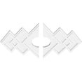 thumbnail image 2 of 26"W x 17 3/8"H x 5"ID x 8"C x 1"P Zoe Architectural Grade PVC Contemporary Ceiling Medallion, Two Piece, 2 of 11