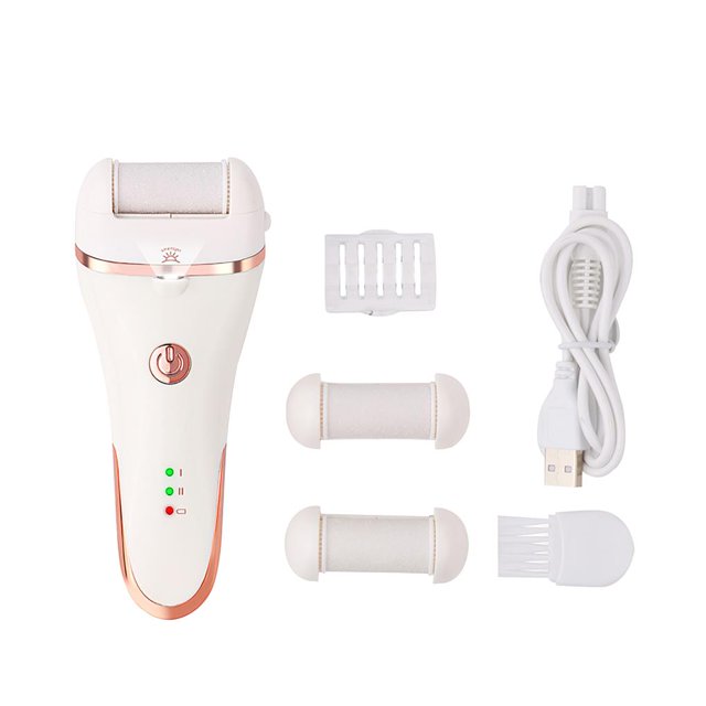 Removedor De Callos Eléctrico Con 3 Cabezales Mate Lima Para Pies Herramienta De Pedicura Afeitadora De Piel Dura Ajustable De 2 Velocidades Kit Profesional Para El Cuidado De Los Pies Vogacara CE001813-00