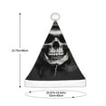 thumbnail image 3 of Cauagu Black White Hat Skull for Adult Christmas Hat,1-Pack Xmas Holiday Hat Santa Hat for Women & Men Festive Headwear Accessories Fit for Christmas/New Year/Party, 3 of 6