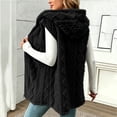 thumbnail image 4 of Tusihei Women's Sleeveless Hooded Zip Up Fleece Vest Lightweight Warm Jacket Casual Solid Long Outerwear for Daily Wear Comfortable Layering Piece, Black M, 4 of 8