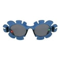 thumbnail image 2 of Disney x Foster Grant Stitch Oval Girls Full Rim Sunglasses, Blue Frame Smoke Lenses, 43 mm, 2 of 5