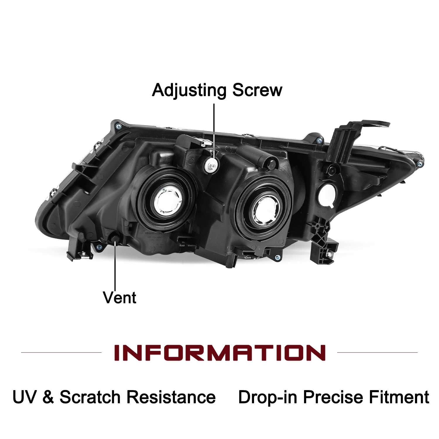 BRYGHT-For 2014-2017 Honda Odyssey Halogen Projector Right Passenger Side Headligh