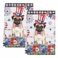 thumbnail image 2 of 4th of July Kitchen Towels Set of 2, Independence Day Patriotic Flowers Dogs Grey Absorbent Dish Towels for Kitchen, Microfiber Hand Towel, Quick Drying Tea Towel for Cleaning Decorative Dishcloths, 2 of 7