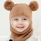 thumbnail image 1 of Conjunto de bufanda y gorro de invierno para bebé, bufanda y gorro unisex para niños pequeños, café, 1 of 4