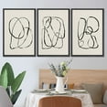 thumbnail image 2 of PixonSign Framed Canvas Print Wall Art Set Duotone Geometric Spiral Ring Circle Collage Abstract Shapes Illustrations Modern Art Boho Decorative for Living Room, Bedroom, Office - 16"x24"x3 BLACK, 2 of 5