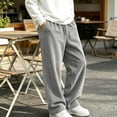 thumbnail image 6 of Ahabrexf Boys Corduroy Pants, Wide Leg Straight Trousers, Elastic Waist, Side Pockets, Full Length, for Youth, Casual Daily Wear, 6 of 9