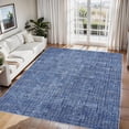 thumbnail image 5 of Memoryfield 5' x 7' Washable Area Rug, Stain-Resistant Low Pile Non Slip Carpet, Floor Mat for Living Room Bedroom Home Office, Blue, 5 of 9