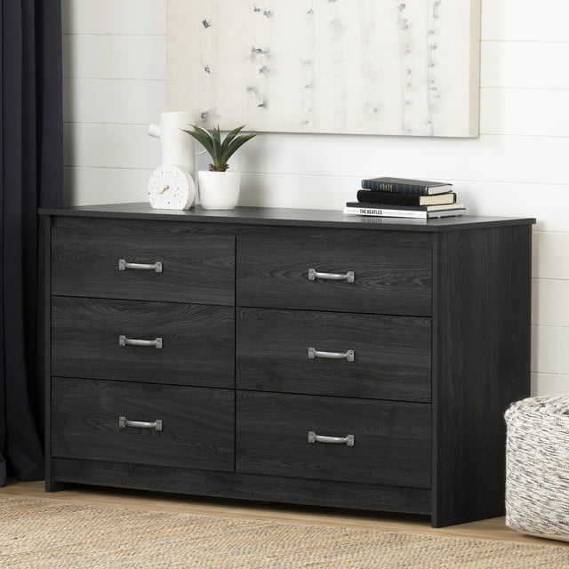 South Shore Tassio 6-Drawer Dresser for Adult, in Gray Oak