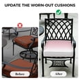thumbnail image 5 of Outdoor Patio Cushion Covers 4 Pack Ombre Pink Patio Chair Cushion Covers with Ties and Zipper Gradient Color Pink Waterproof Outdoor Seat Cushion Covers for Patio Furniture 22"x20", 5 of 9