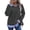Dark Gray, variant on FRSASU Women's Sweatshirt Casual 2 in 1 Striped Patchwork Collar Tops Shirts Business Casual Fall Outfits White