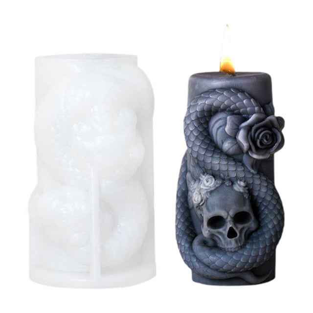 DIY Silicone Mould for Candle Making - for Halloween Candle Designs Resin Casting Soap Crafting Home Candle Projects
