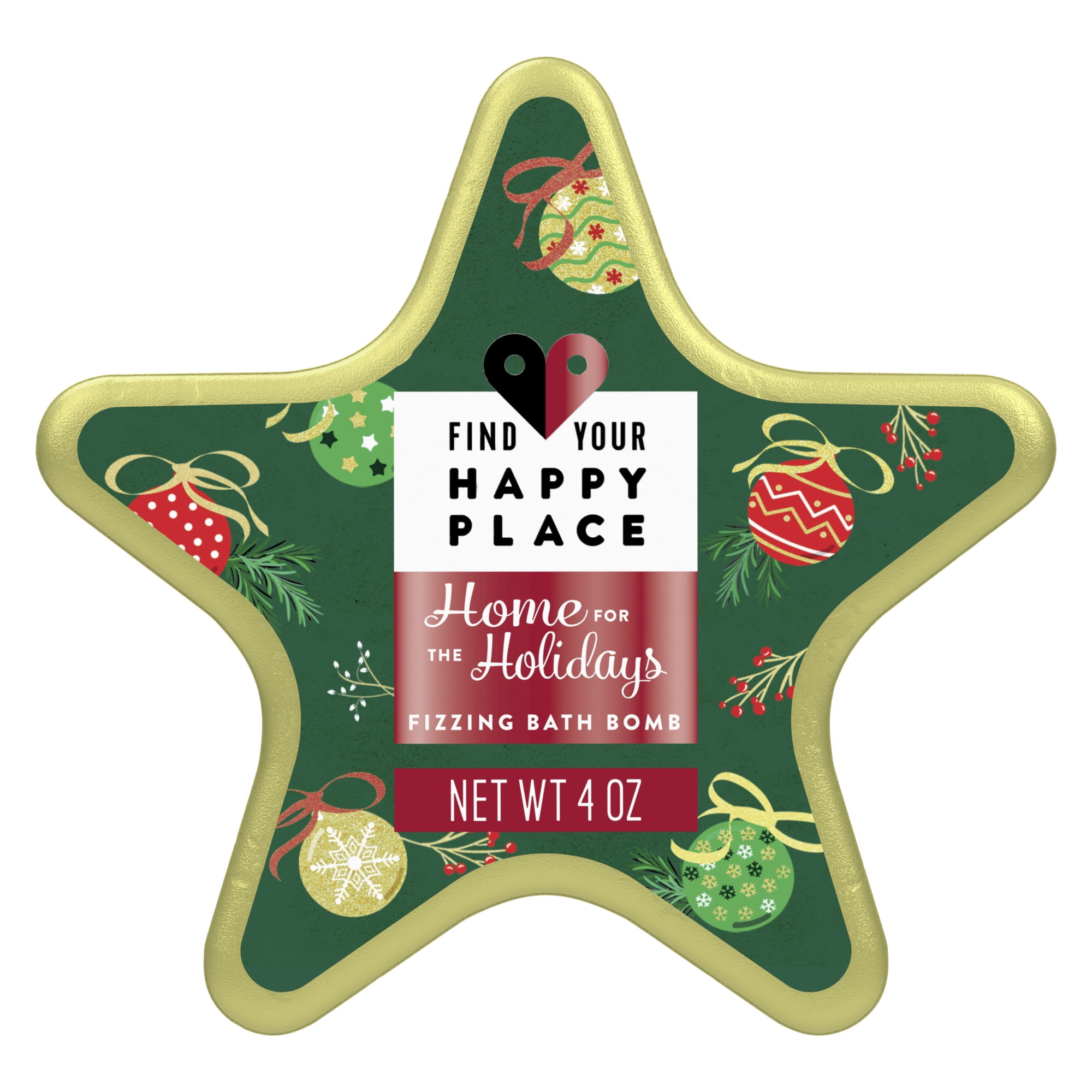 Find Your Happy Place Fizzing Luxurious Bath Bomb Home For The Holidays Nutmeg And Sweet Cream 4 oz