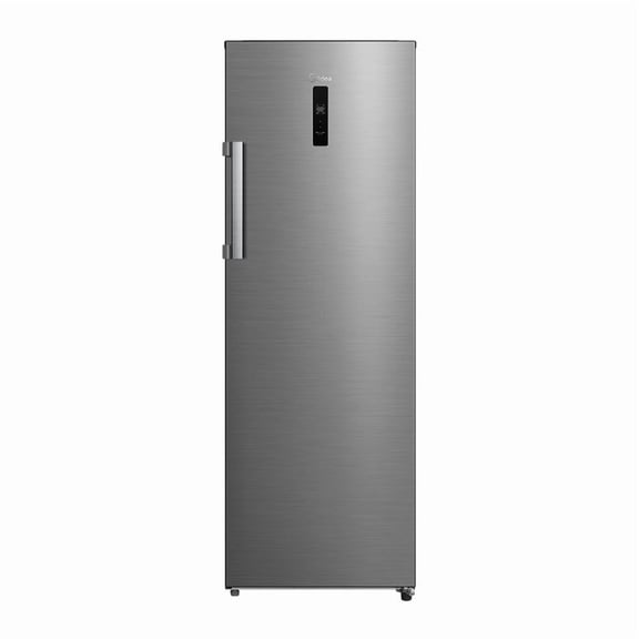 Congelador Vertical Midea 9 Pies Plateado Inverter Quattro Bru Steel Convertible a Refrigerador