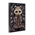 thumbnail image 4 of Stupell Industries Woodland Pattern Raccoon Animals & Insects Painting Black Framed Art Print Wall Art, 16 x 24, 4 of 10