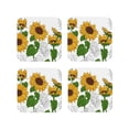 thumbnail image 2 of Balery 4 Pcs Plump Sunflower And Sketchleather Coasters Set, Drink Table Cup Coasters For Living Room Kitchen Coffee Decor, 2 of 9
