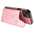 thumbnail image 6 of Allytech iPhone 13 mini Wallet Case with Card Holder, PU Leather Butterfly Embossed Kickstand Magnetic Closure Shockproof Protection Case Cover for Apple iPhone 13 mini 5.4",Rosegold, 6 of 9