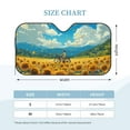 thumbnail image 2 of Kdxio Field Bicycle Young Sunflower Print Windshield Sun Shade, Foldable Sun Blocker for Car,Truck,SUV Automotive Interior Sun Protection,Reflective Shade for Front Windshield(Medium), 2 of 6