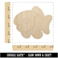 thumbnail image 2 of Cute Fish Wood Shape Unfinished Piece Cutout Craft DIY Projects - 4.70 Inch Size - 1/8 Inch Thick, 2 of 7