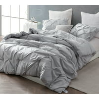 BYB Glacier Gray Pin Tuck Comforter