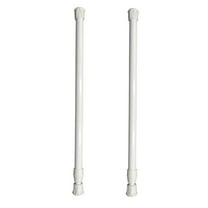 ARYU 2 Pack Tension Curtain Rod 15.7-28 Inch, 5/8" Diameter No Drilling Expandable Short Tension Rods Spring Rods, Mini Thin Tension Rods for Cabinets, for Window, Bathroom, Cupboard,Kitchen
