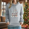 thumbnail image 2 of Bzhegqhd Women's Hooded Sweatshirts Christmas Printed off Shoulder Long Sleeve Loose Fit Casual Top Holiday Winter Fashion Pullover Comfortable Soft Blouse Gift for Ladies, 2 of 5