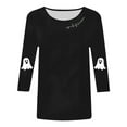 thumbnail image 6 of Jkety Sweatshirts Halloween Ghost Sweatshirt Women - Halloween Graphic Crewneck Tops Casual Sweater Women Tshirt(Black,XL), 6 of 6