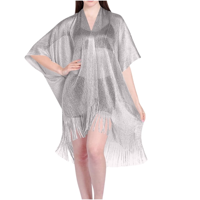 Vestido de mujer con cuello en V y manga larga con estampado de Wraps
