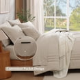 thumbnail image 6 of Amberspace 7-piece Bed in a Bag Comforter Set with Sheets,Beige,California King, 6 of 8