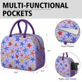 thumbnail image 6 of Lunch Bag Lunch Box for Women Reusable Insulated Lunch Bags,Water-Resistant Sea Stars Marine Striped Cooler Lunch Tote Bag, Large Capacity for Work Travel Picnic, 6 of 6