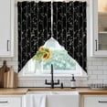 thumbnail image 6 of Sparrow Swag Valances for Windows 2 Pack, Kitchen Window Curtains 36 Inch Length, Spring Birds on The Branches Vintage Country Black Privacy Swag Curtains for Living Room/Bathroom 36"x36", 6 of 8