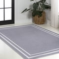 thumbnail image 4 of JONATHAN Y WASHABLE 8 x 10 Area Rug, Sloane 2-Stripe Border Washable - Gray/Cream, WSH125A-8, 4 of 7