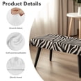 thumbnail image 6 of Xoenoiee Zebra Stripe Print Dining Room Bench Covers, Soft Stretch Spandex Rectangle Full Coverage Bench Slipcover Removable Washable Bench Seat Protector Footstool Cover, 6 of 7
