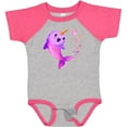 thumbnail image 3 of Inktastic Valentine's Day Cute Pink Narwhal with Hearts Boys or Girls Baby Bodysuit, 3 of 5
