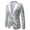 Silver, variant on Turilly Men's Color Matching Sequin Suit One Button Dress Performance Suit Long Sleeved Lapel Collar Suit Jacket Coat Blazer