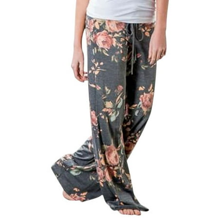 pants pajama comfy genie aladdin trousers flowy palazzo drawstring boho lounge leg casual wide harem hippie yoga floral