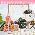 thumbnail image 5 of 60 Pieces Place Card Holder Wedding Table Number Holder Triangle Shape Table Card Holder Photo Pict, 5 of 5