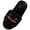 Dark Black, variant on Halloween Slippers for Women Men Pumpkin Jack O Lantern Fuzzy Slide Open Toe Plush House Shoes Soft Fluffy Warm Indoor Bedroom Slippers
